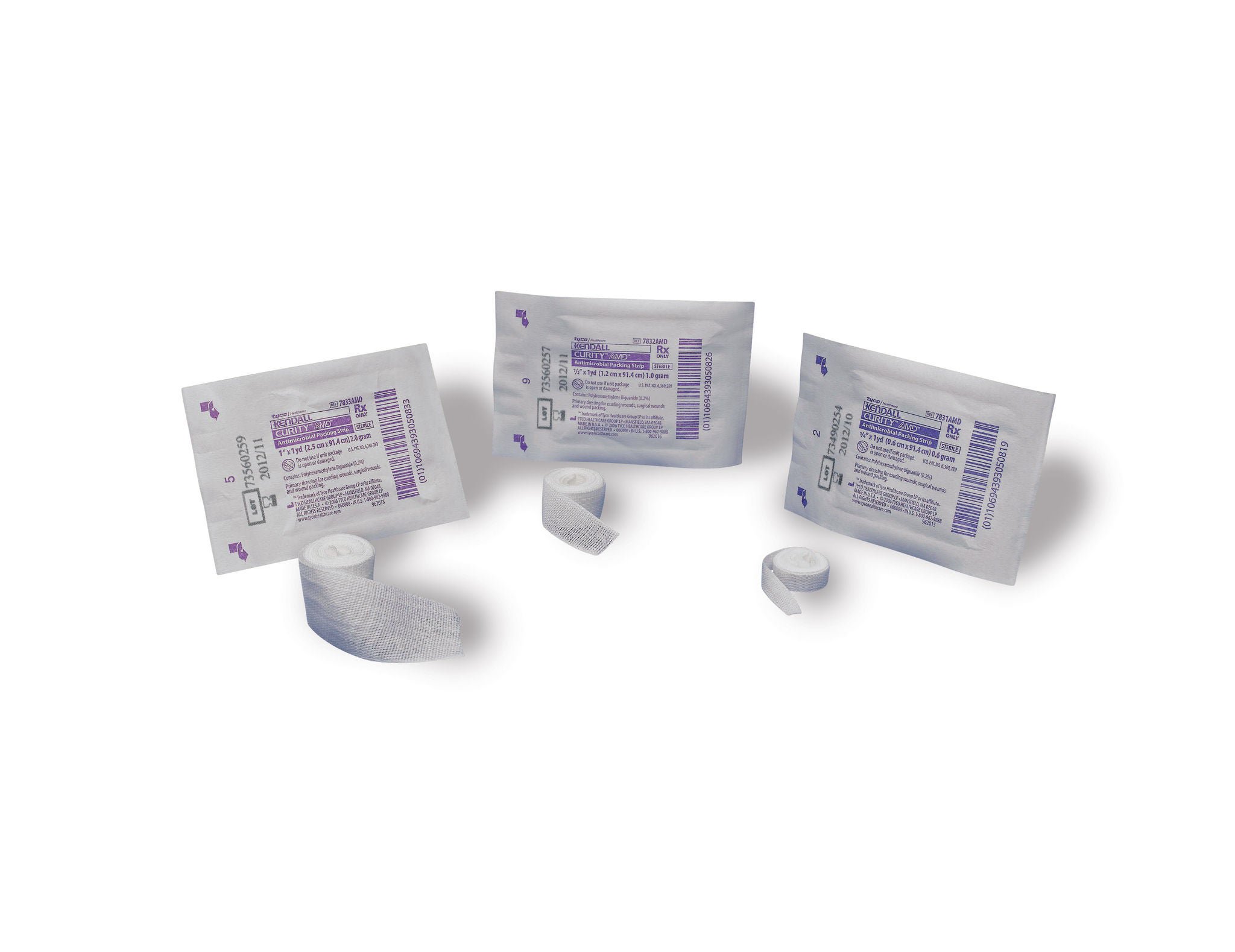 Curity™ AMD™ PHMB Wound Packing Strip, ¼ Inch x 1 yard