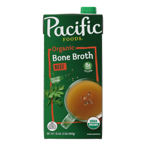 Pacific Foods® Organic Beef Bone Broth, 32 oz Carton (12 Pack)