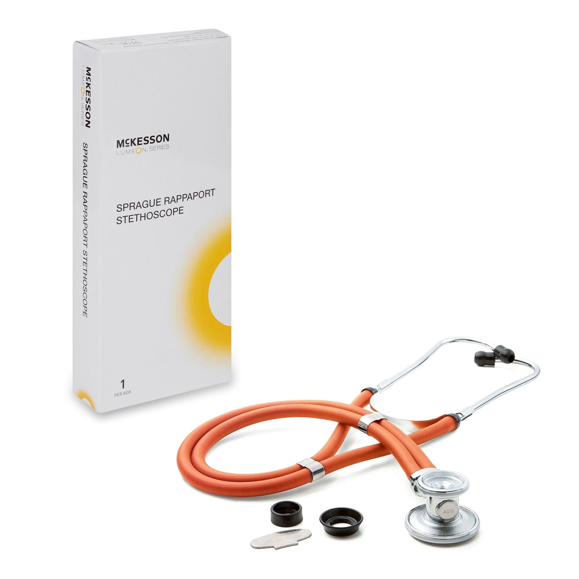 McKesson Sprague-Rappaport Stethoscope, 22 Inch, Orange