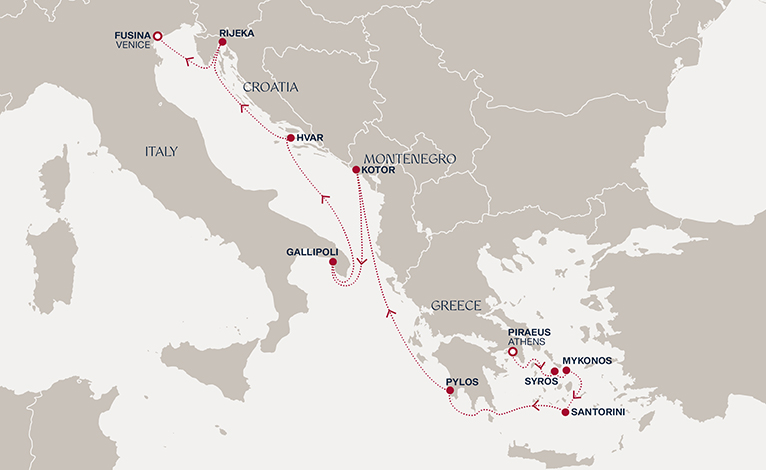 Itinerary map