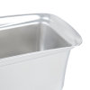2.5-quart Miramar® contemporary stainless steel third-size food pan