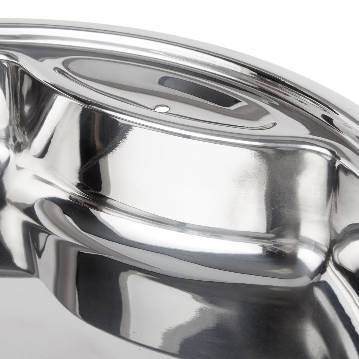 6-quart replacement stainless steel food pan for Intrigue® round induction chafer