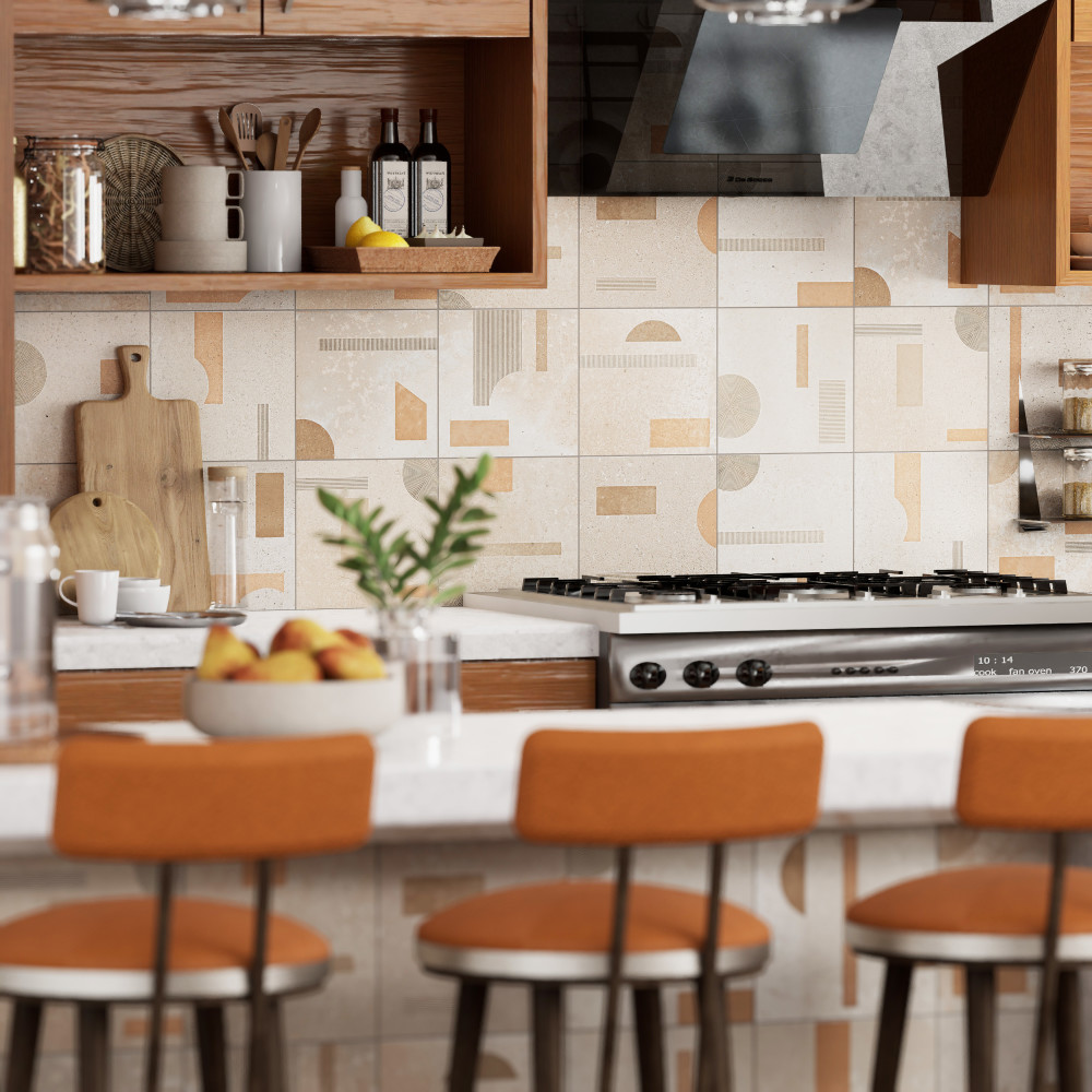 Adagio Decor Element 9-3/4 in. x 9-3/4 in. Porcelain Floor and Wall Tile