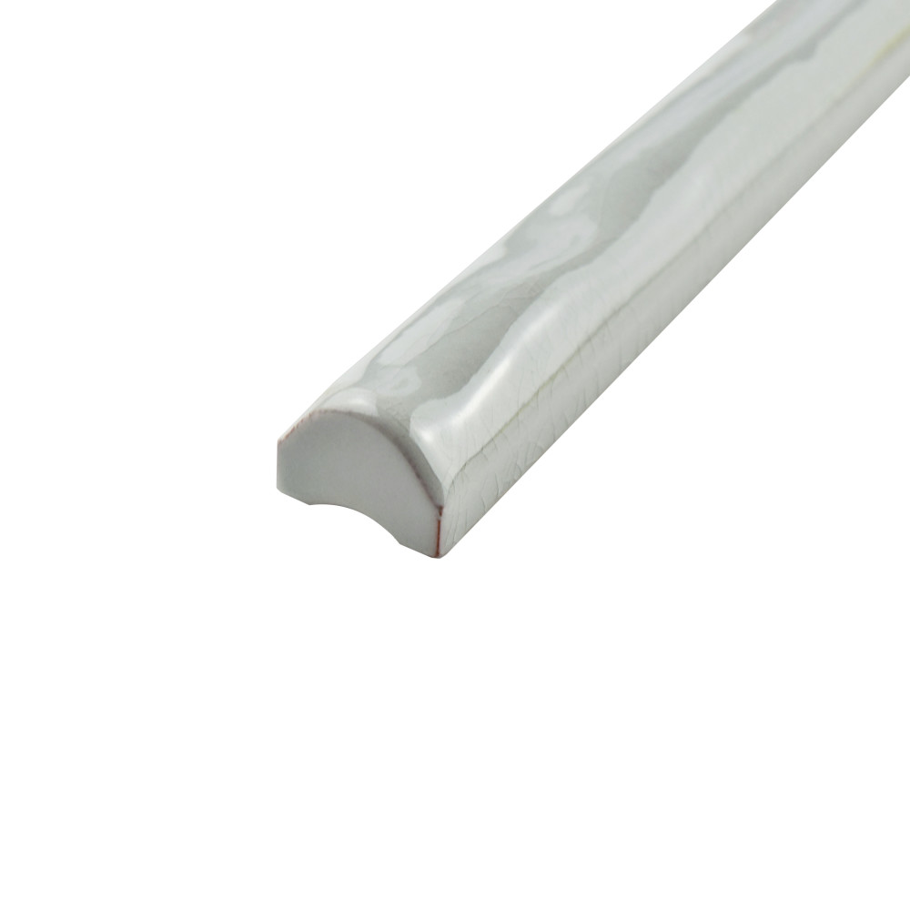 Antic Craquelle Torello Gris Oscuro 3/4 in. x 6 in. Ceramic Wall Trim