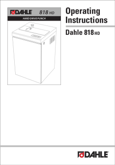 Dahle PowerTEC® 818 HD Shredder User Guide