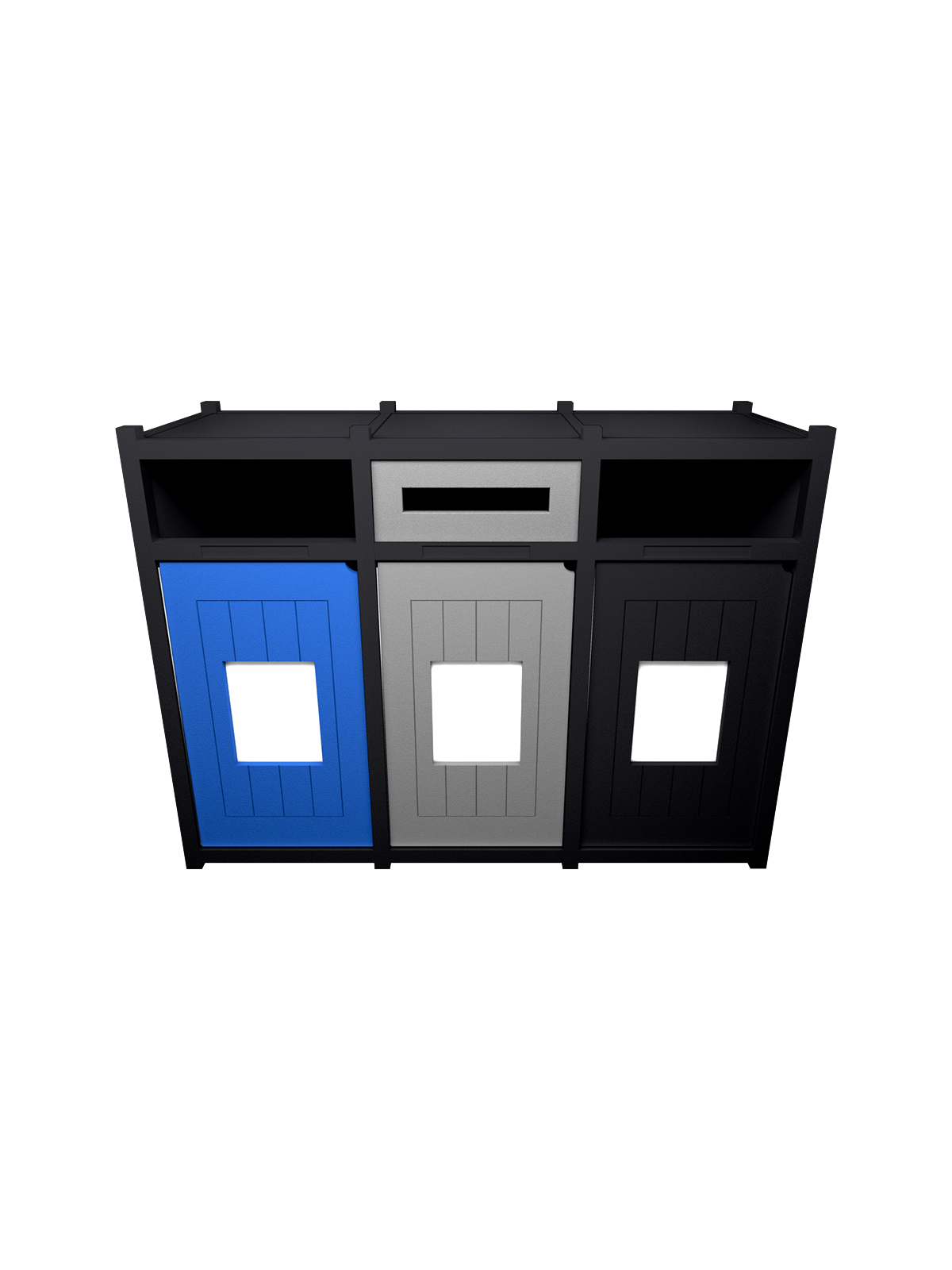 VISION – Triple – Unit – Full-Slot-Full – Blue-Grey-Black