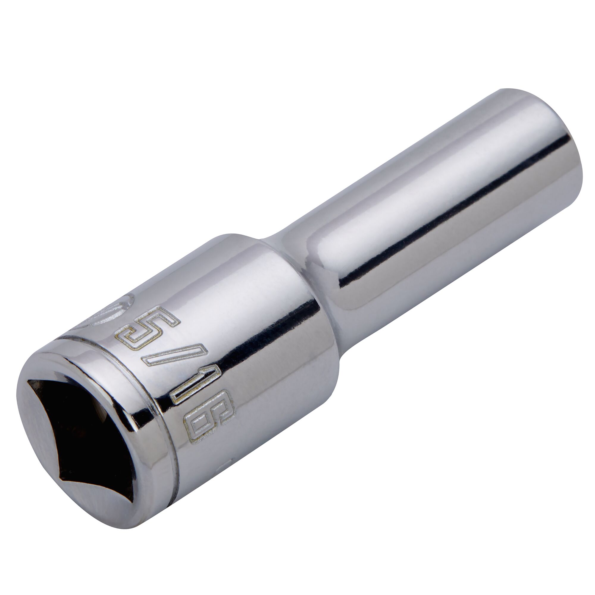 3/8 DR 6PT Deep Socket 5/16 at 3/4 turn on white background