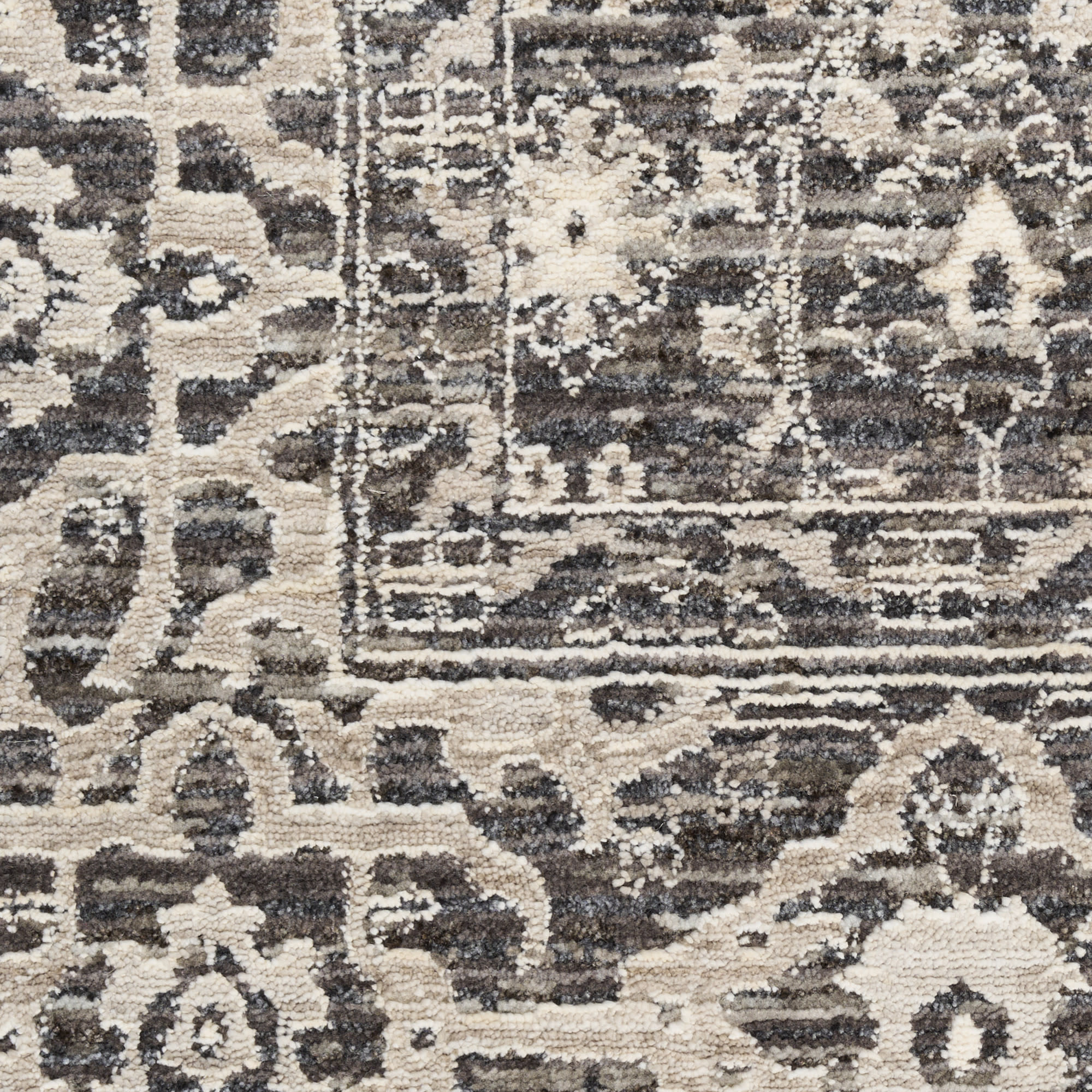 Nourison Shadows 9' x 12' Charcoal Ivory Vintage Indoor Rug