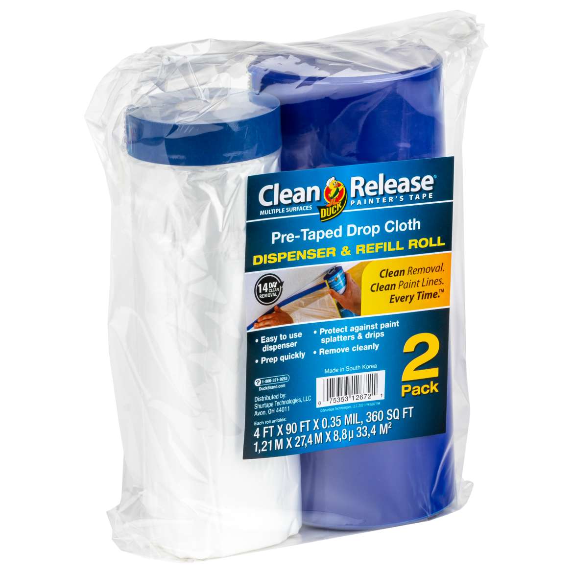 Duck® Clean Release® Pre-Taped Drop Cloths