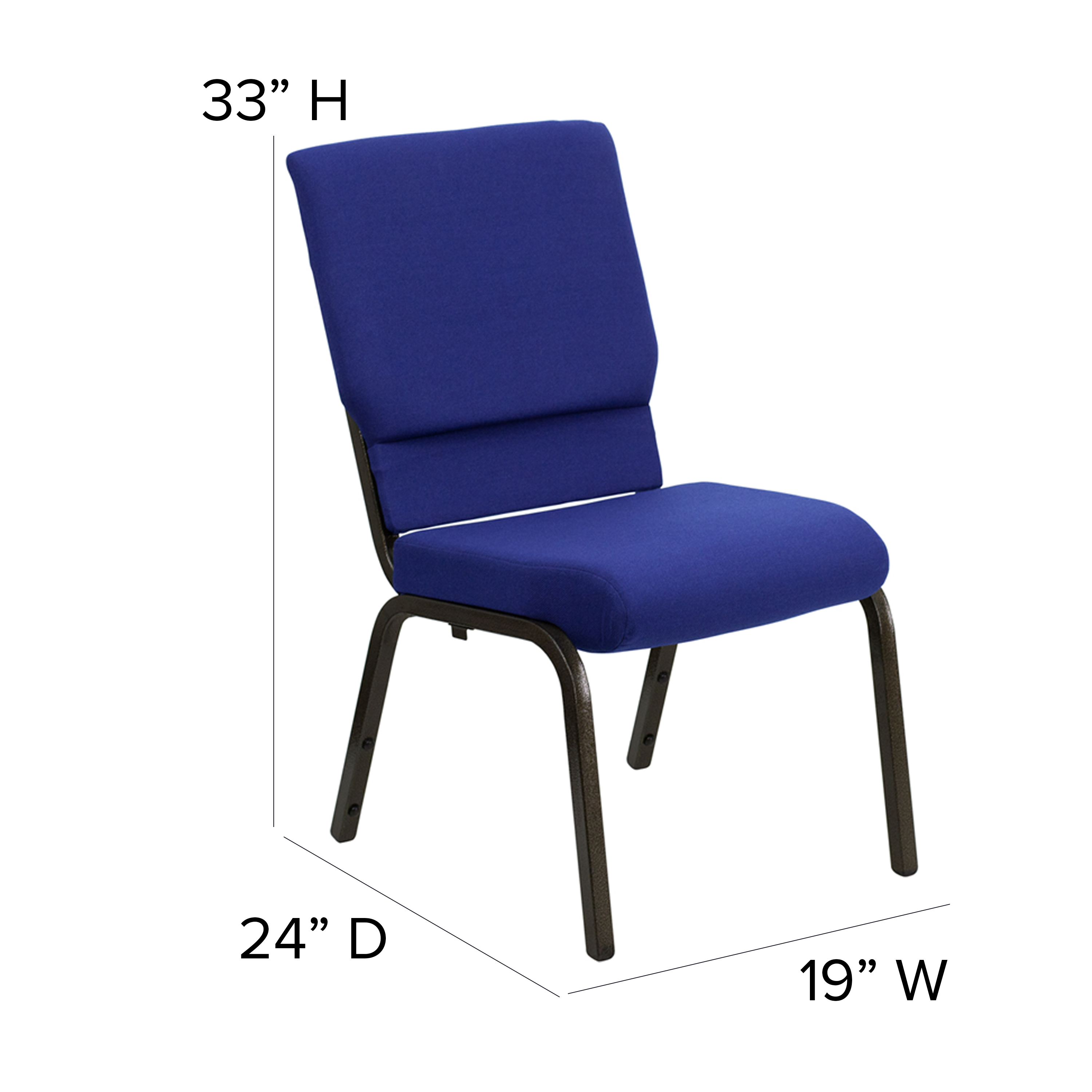 HERCULES Series 18.5''W Stacking Church Chair in Purple Fabric - Gold Vein Frame - Picture 110 of 140