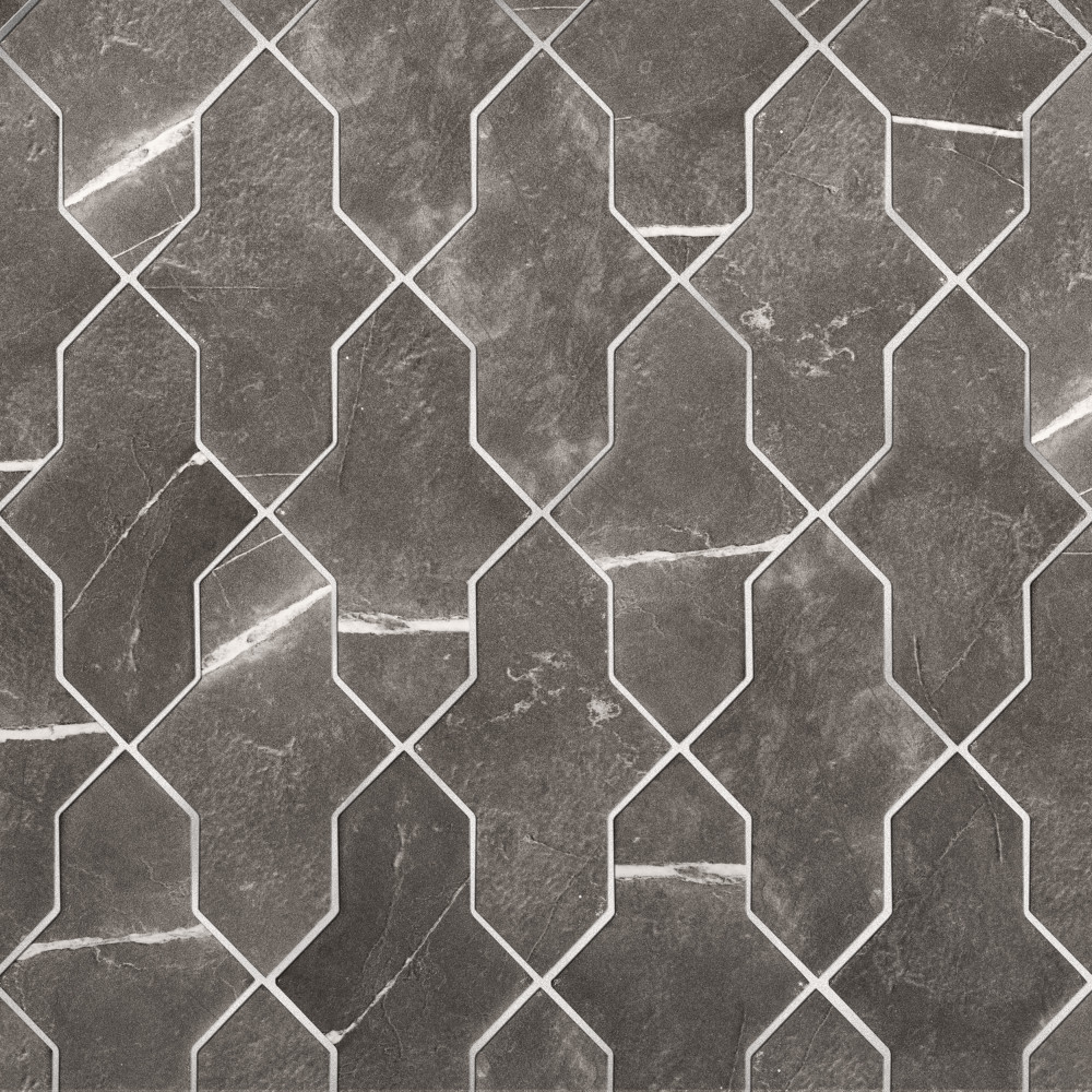 Istanbul Shield Night 2-3/8 in. x 8-1/4 in. Porcelain Floor and Wall Tile