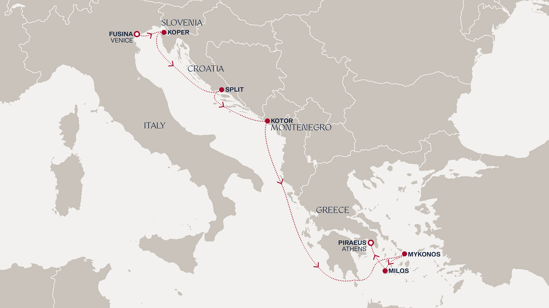 Itinerary map