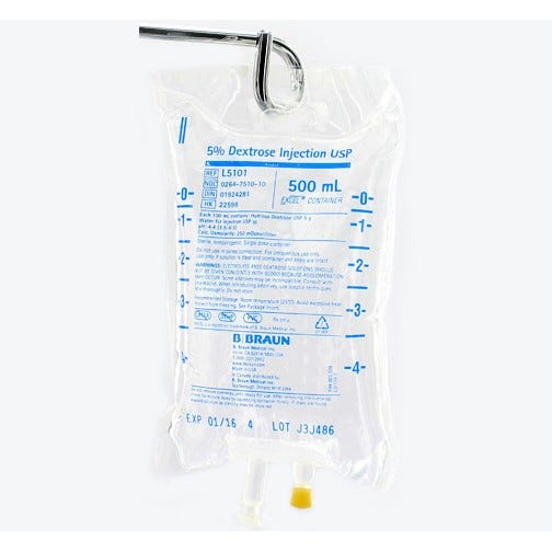 5% Dextrose, 500ml Plastic Bag for Injection