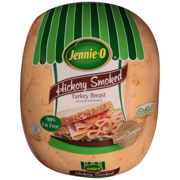 JENNIE-O(r) Premium Hickory Smoked Turkey Breast, 2pc . C1N1 - Front No Plunge In Package (Hi Res)