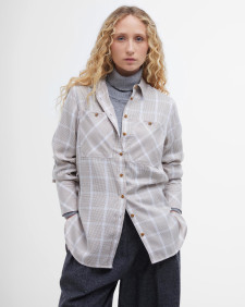 Rhonda Check Long-Sleeved Shirt Honey/White