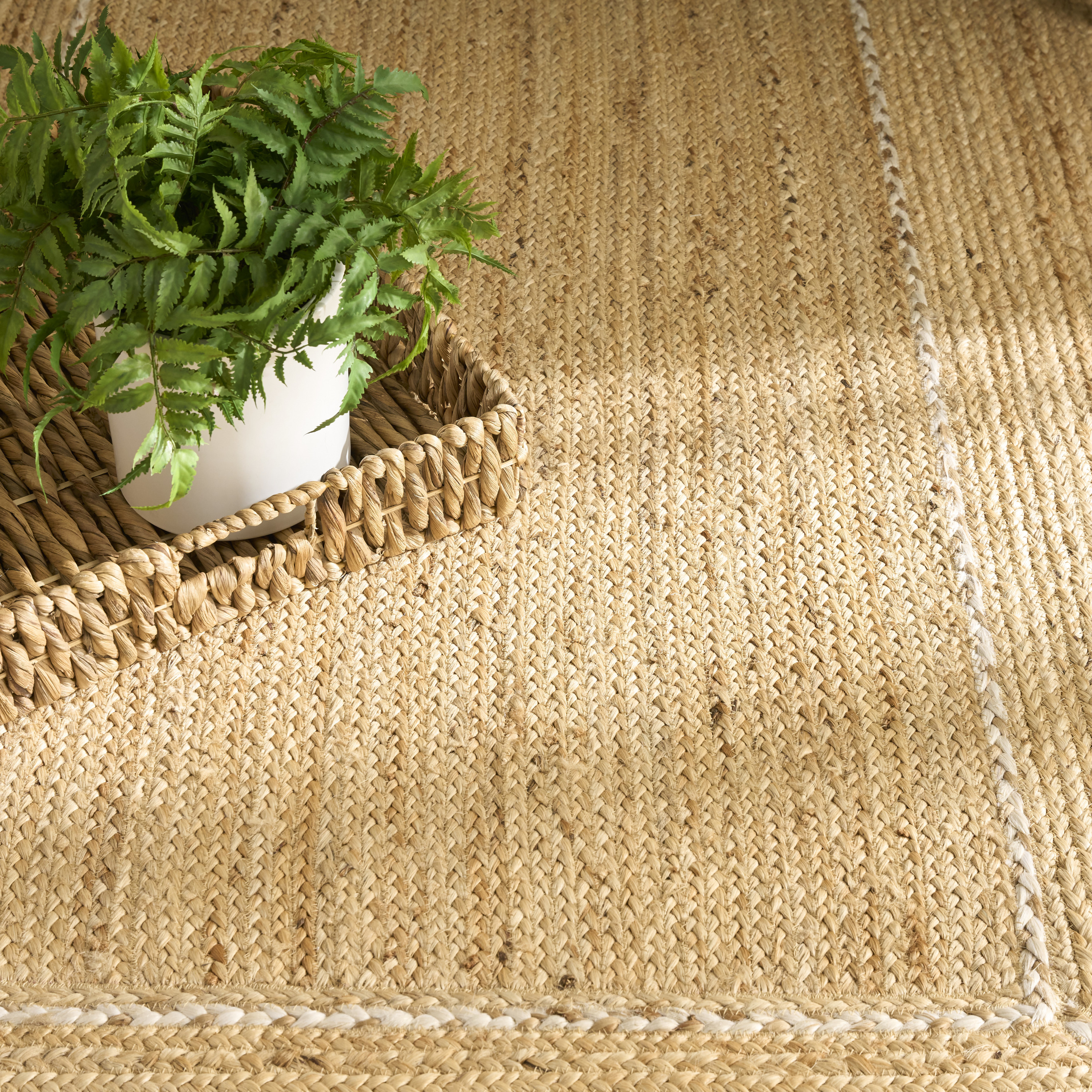 Nourison Terrazzo Jute 5' x 7' Natural Farmhouse Indoor Rug