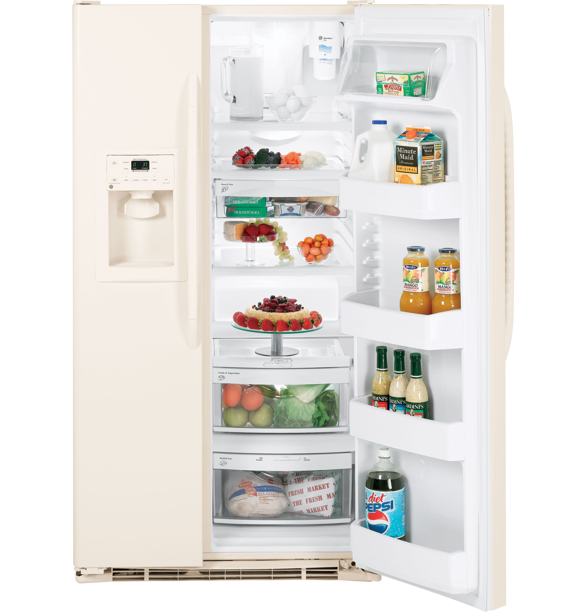 GE® 23.1 Cu. Ft. Side-By-Side Refrigerator with Dispenser