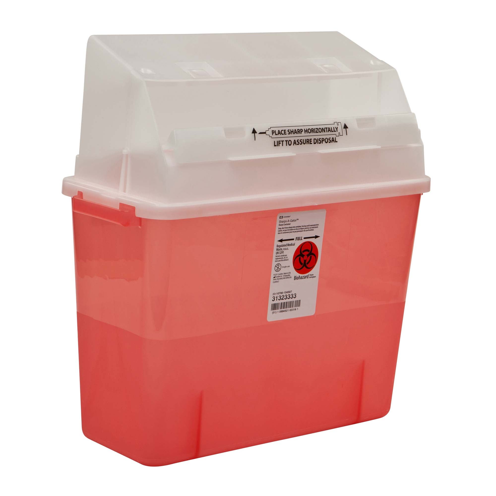 GatorGuard™ In-Room™ Sharps Containers, 2 Gallon, 8-3/4 x 12-1/4 x 12-1/4 Inch
