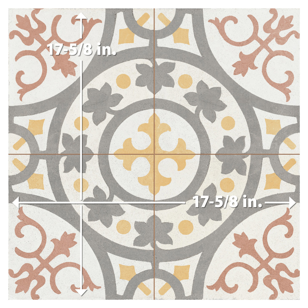 Kings Paname Trocadero 17-5/8 in. x 17-5/8 in. Ceramic Floor and Wall Tile