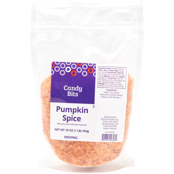 Pumpkin Spice Flavored Crunch Candy Bits Sugar Candy Decorations