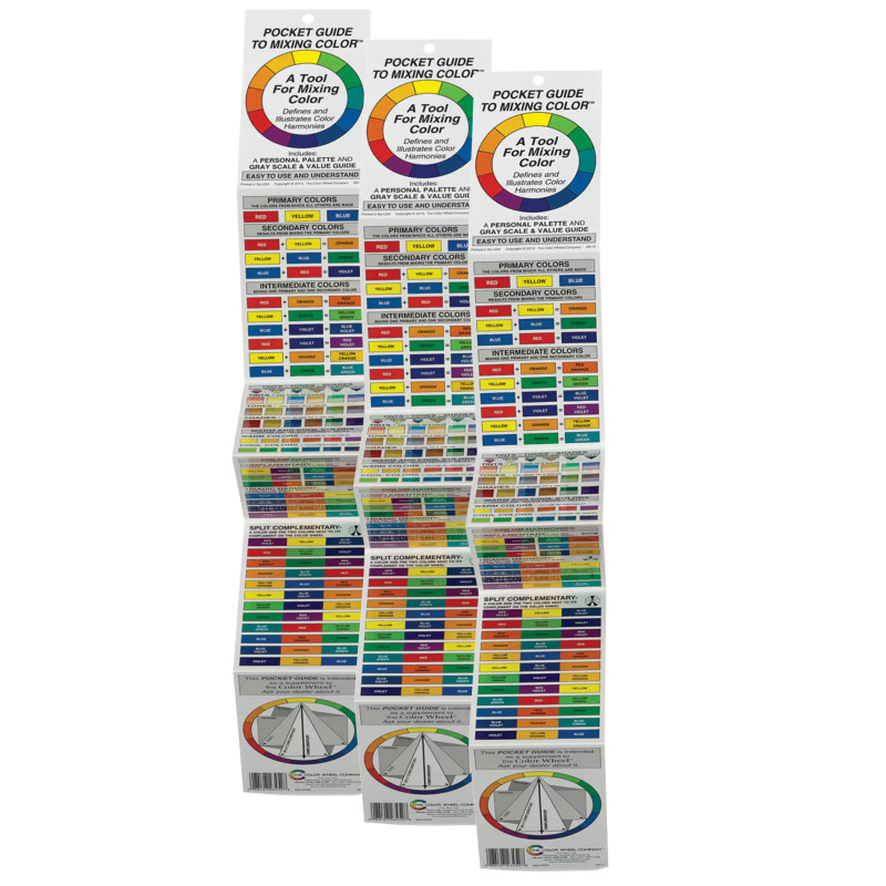 Artist's Color Wheel Pocket Mixing Guide, Pack of 3