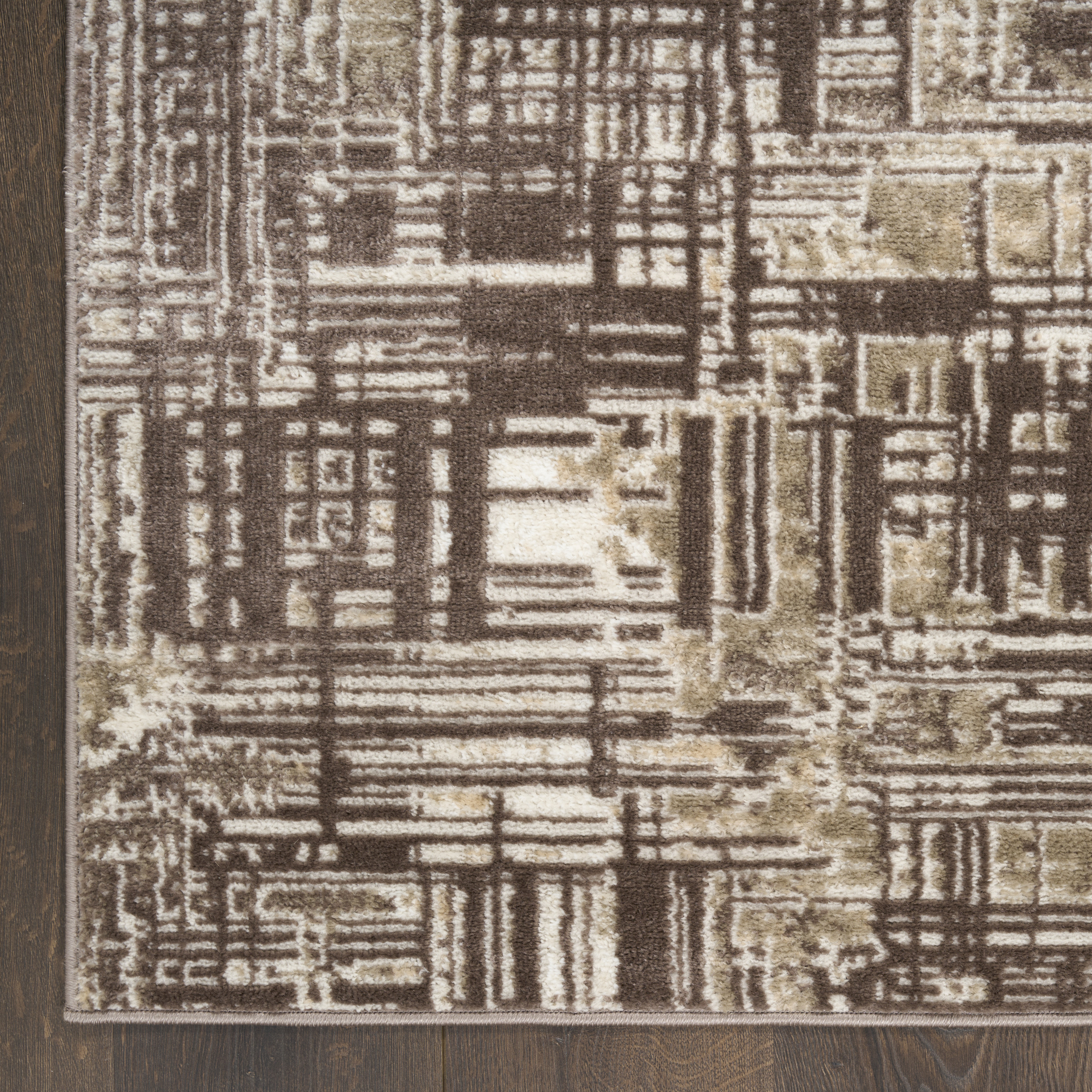 Nourison Dekor 4' x 6' Brown Modern Indoor Rug