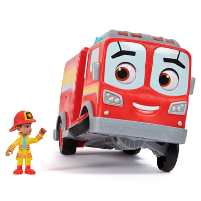 Disney Junior Firebuds, Véhicule de secours de Bo et Flash avec VROOMLINK, effets sonores et lumineux, mouvements, jouets pour filles et garçons à partir de 3 ans