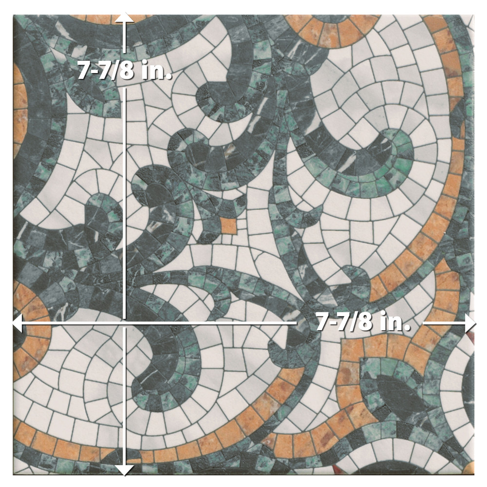 Versailles Mosaico Palace 7-7/8 in. x 7-7/8 in. Porcelain Floor and Wall Tile