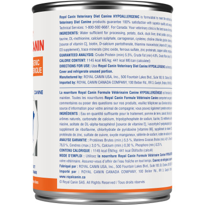 Royal Canin Veterinary Diet Canine Hypoallergenic Canned Dog Food