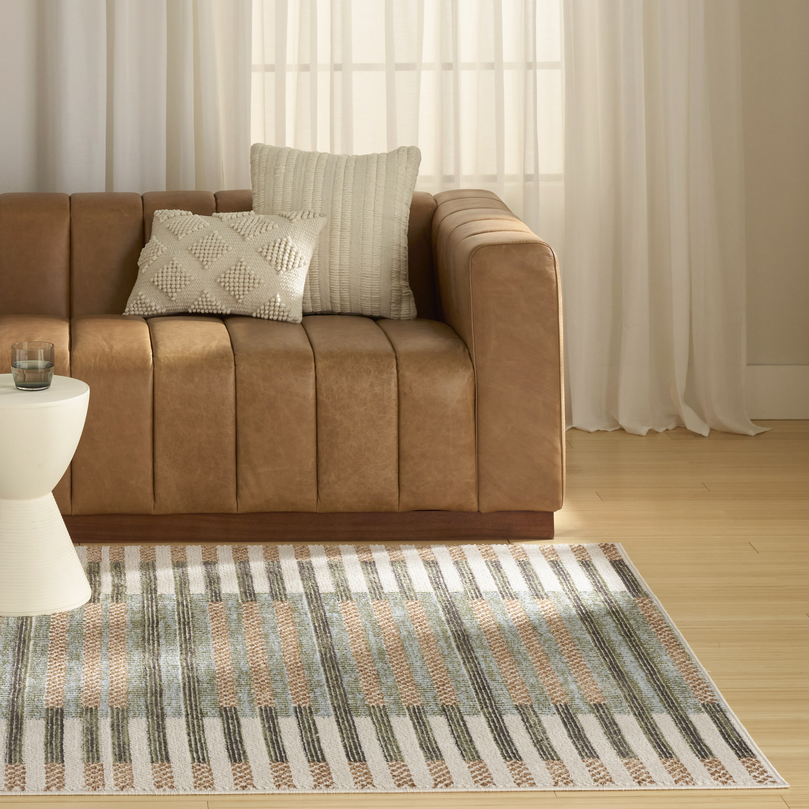 Nourison Nordic 5' x 7' Ivory Multicolor Modern Indoor Rug