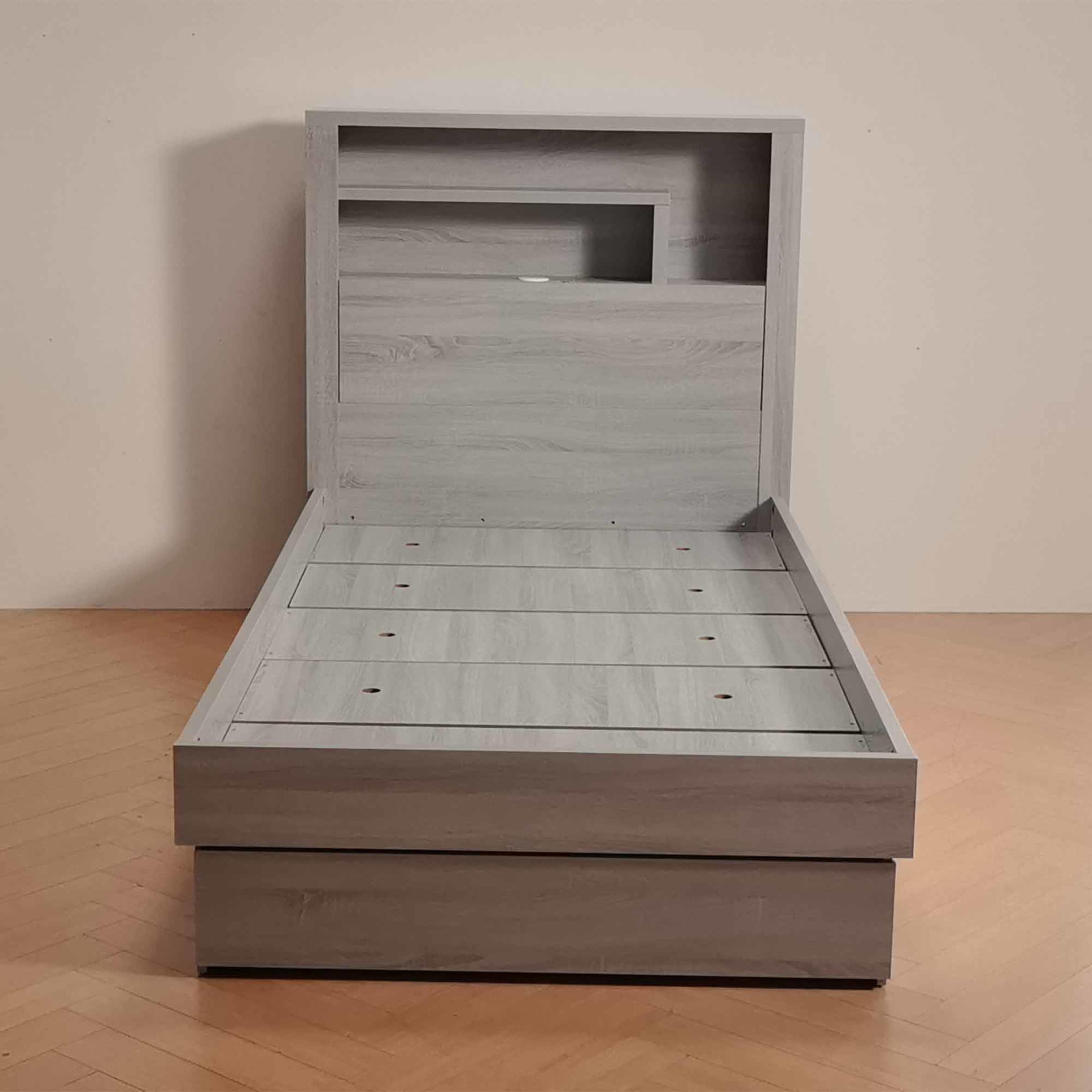 Product image of the  Bellevue Bed Frame, Drawer Base, Cement Grey from Forty Winks