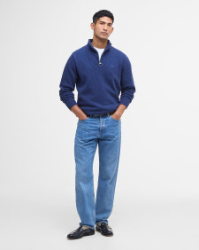 Maglione con mezza zip in lana d'agnello Essential 