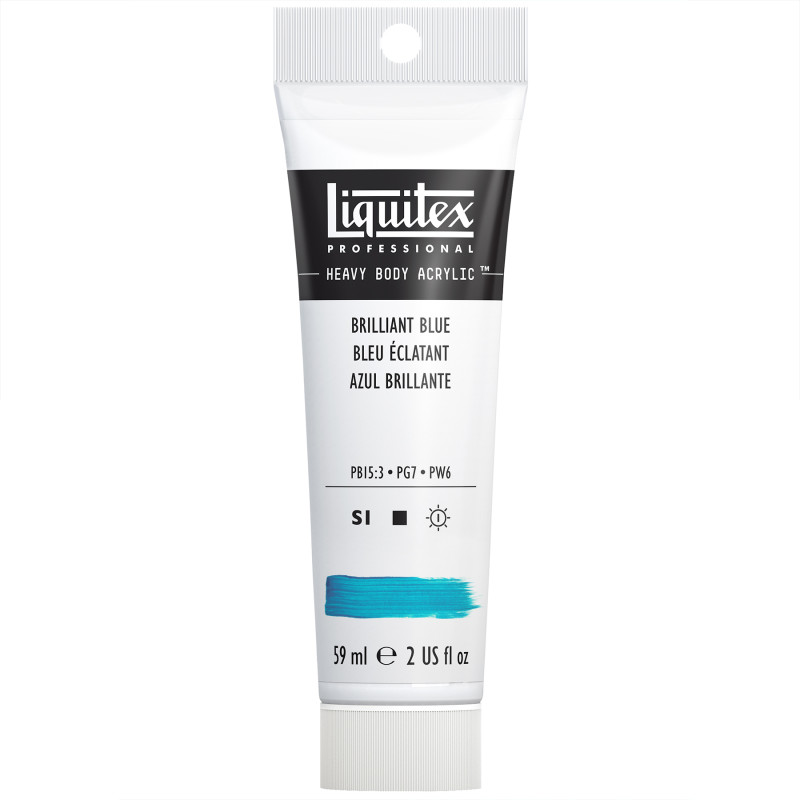 Professional Heavy Body Acrylic Paint, 59 mL Tube, Brilliant Blue