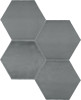 Gemstone Dark Gray 6×7 Hexagon Field Tile Glossy