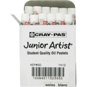 Cray-Pas Junior Artist Oil Pastels, White, 12-Pack