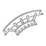 Cable Tray Fitting, 90° Horizontal Elbow, Aluminum, 24 in Bend Radius, 4 in L