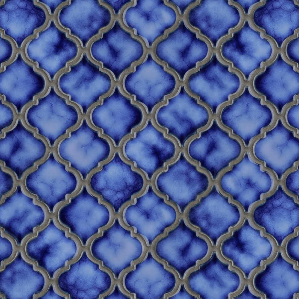 Hudson Tangier Sapphire 12-3/8 in. x 12-3/8 in. Porcelain Mosaic Tile