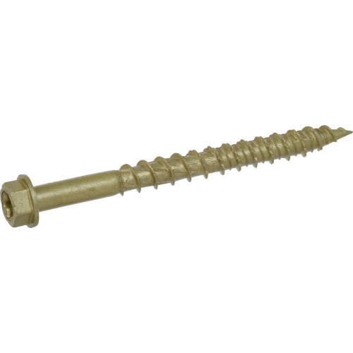 Power Pro ONE Multi-Material Screw Exterior Hex-Wash Head Bronze-Plated 1/4