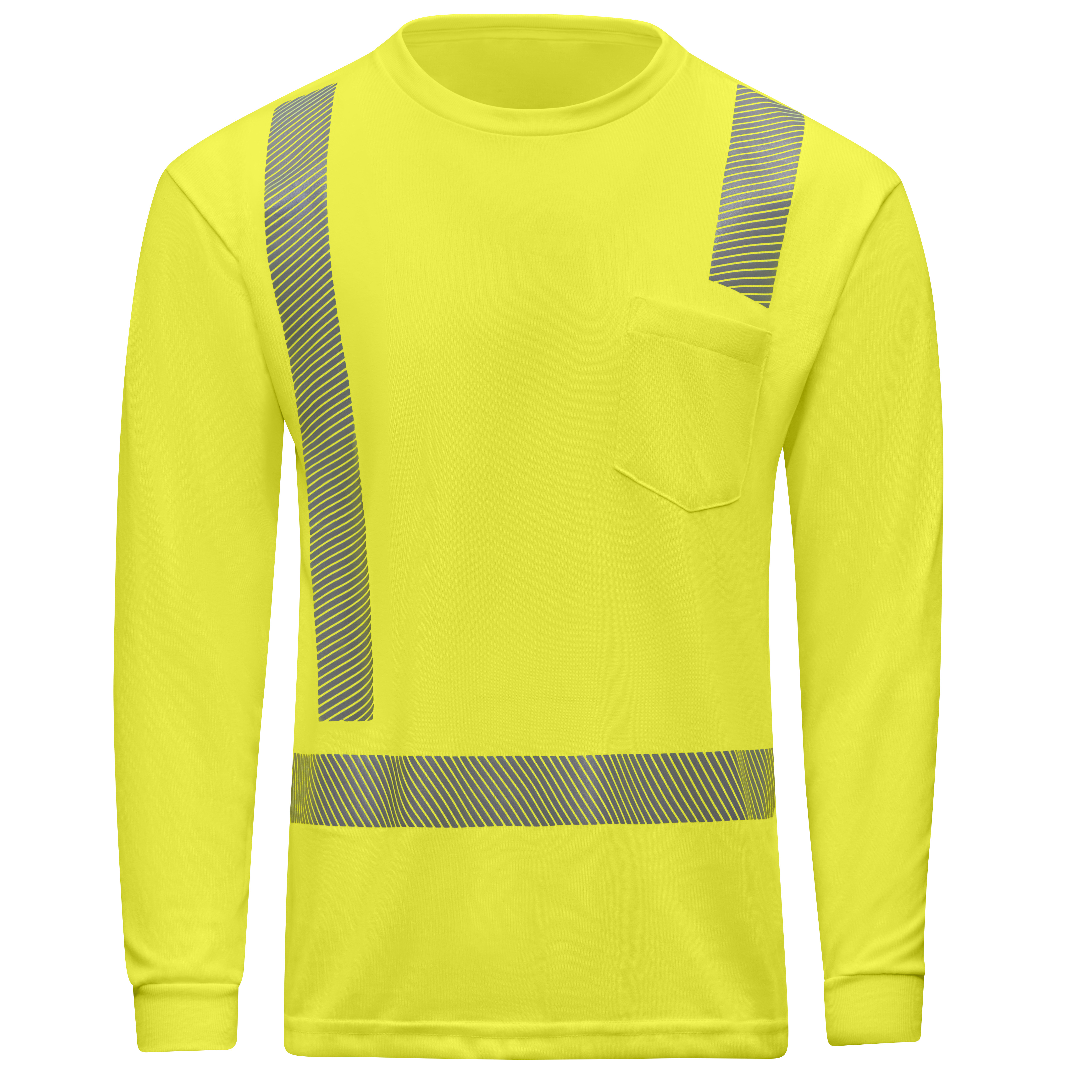 Hi-Visibility Breathable Long Sleeve Pocket T-Shirt - Type R Class 2-Red Kap