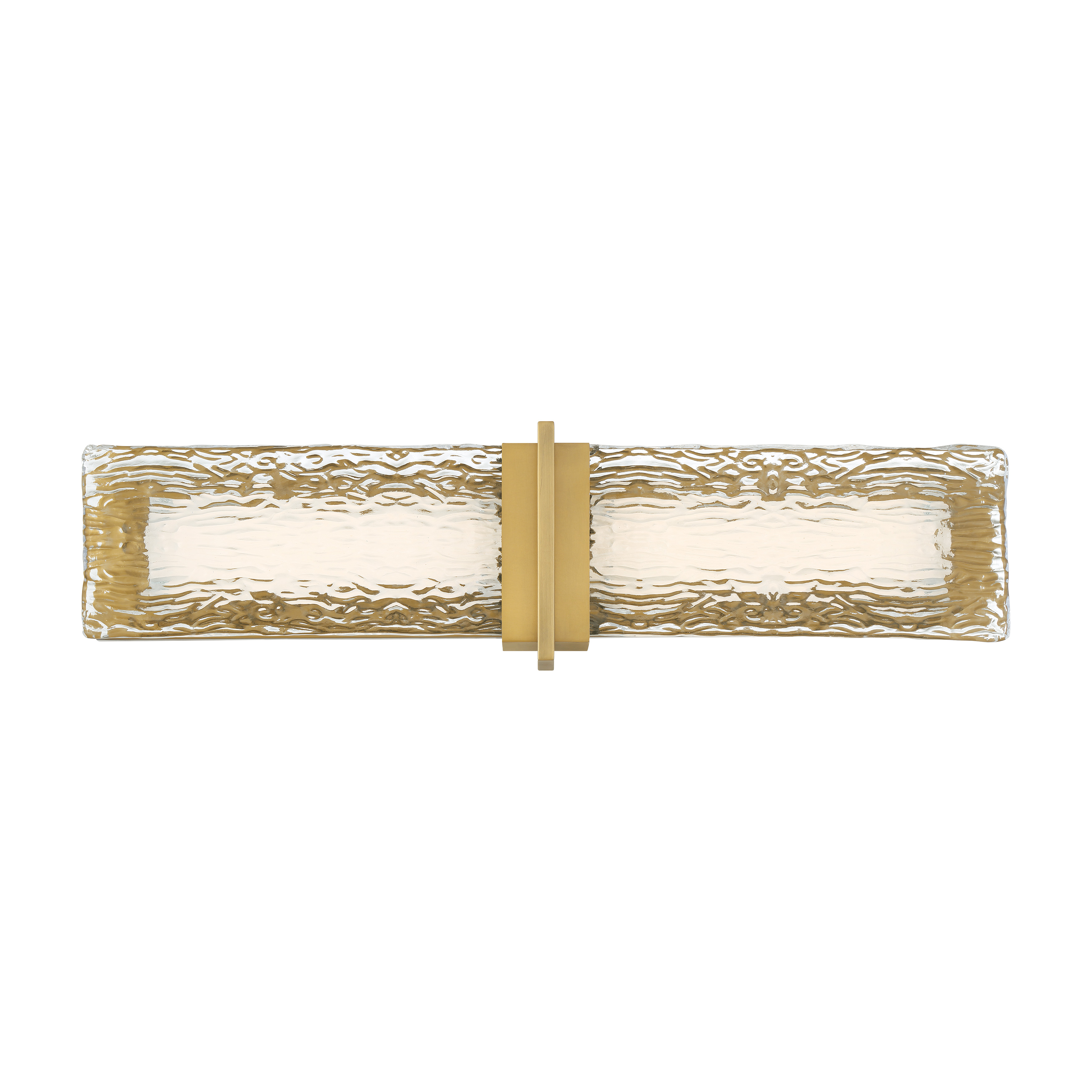 The Lumina vanity light combines contemporary styling with practical LED technology. Its 26-inch width provides excellent illumination for medium to large vanities, while the Legacy Brass finish adds warmth and sophistication. - alternate view