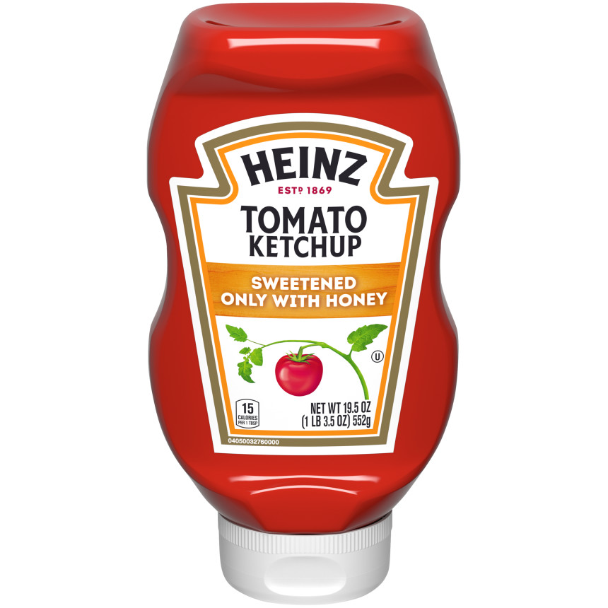 Heinz Tomato Ketchup Sweetened Only with Honey, 19.5 oz Bottle image 