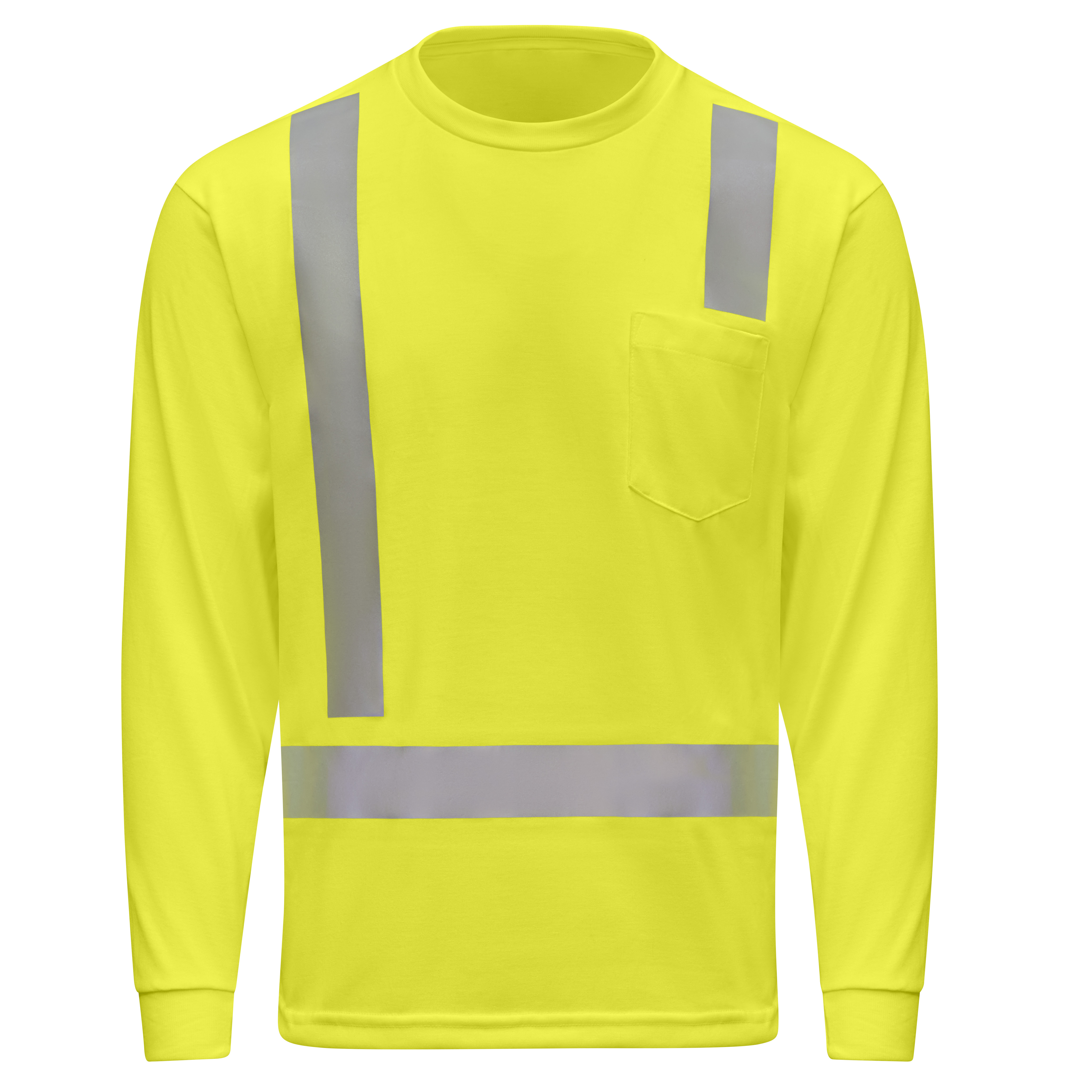 Hi-Visibility Long Sleeve Pocket T-Shirt - Type R Class 2-Red Kap