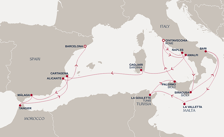 Itinerary map