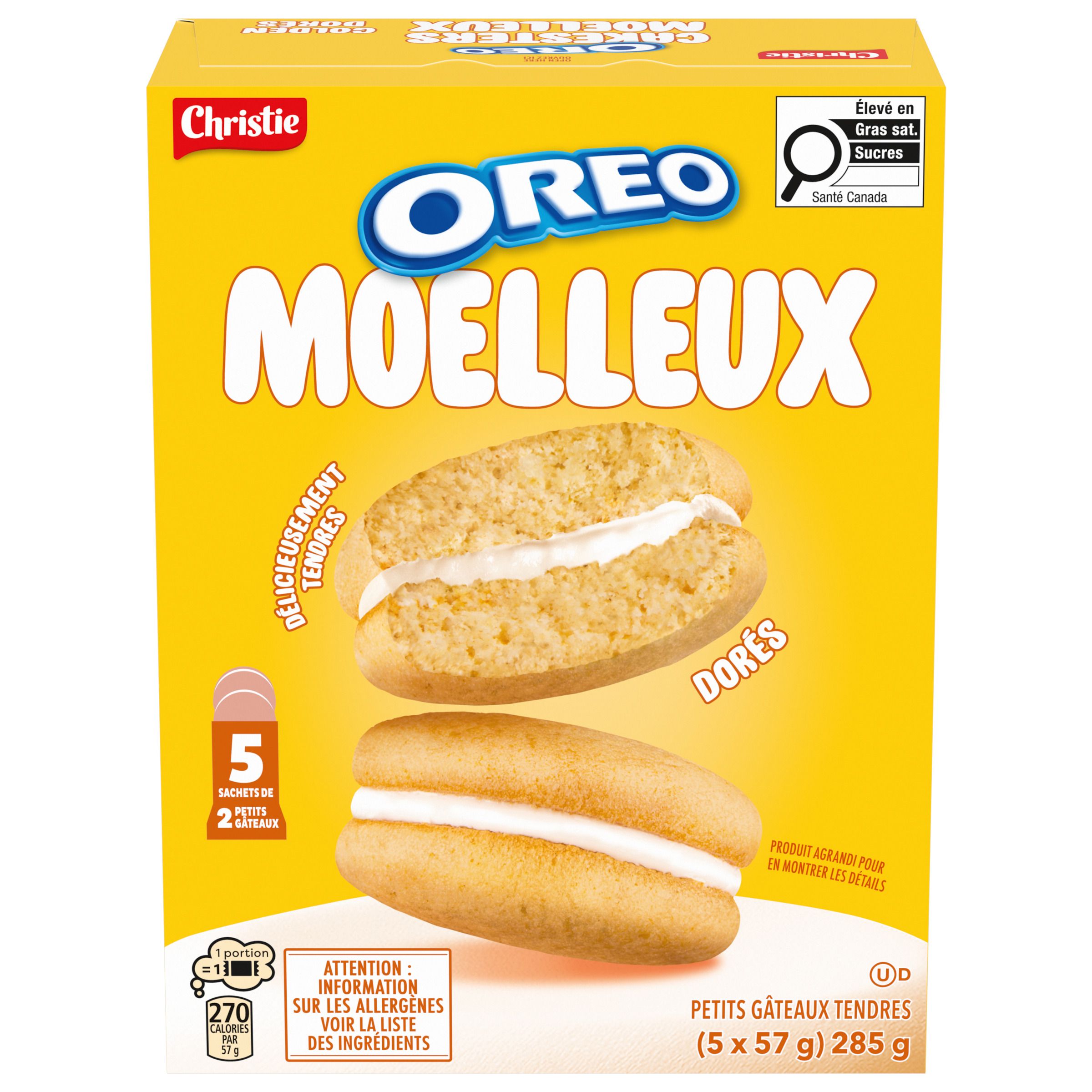 OREO Moelleux Petits gâteaux tendres, Dorés