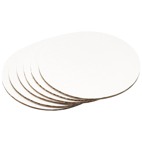 5" Round Waxed Corrugated Cake Board