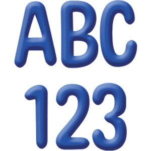 Color My World - Solid Blue 4" Deco Letters, Pack of 180