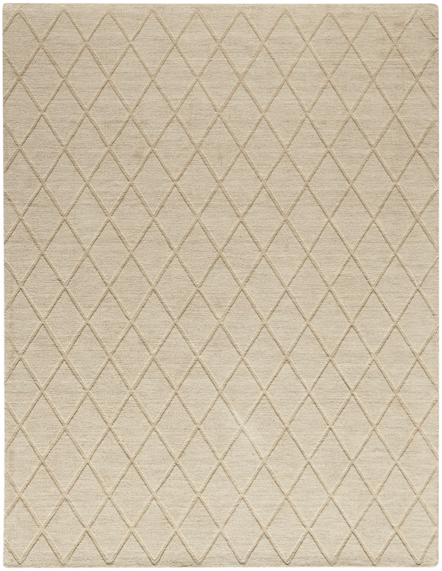 Nourison Wool Haven 7'9" x 9'9" Beige Modern Indoor Rug