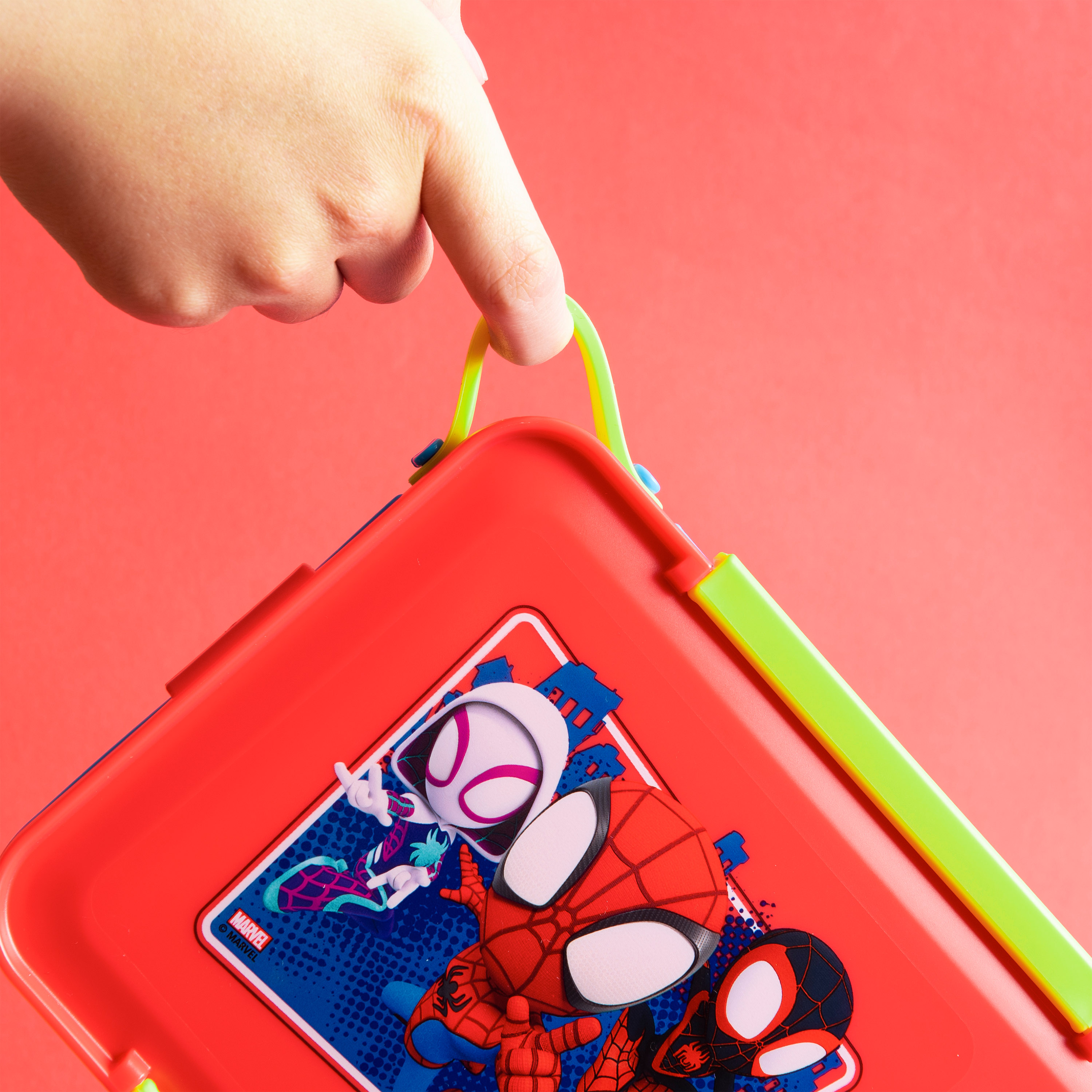 Spider-Man and His Amazing Friends Reusable Divided Bento Box, Spider-Friends, 3-piece set slideshow image 5