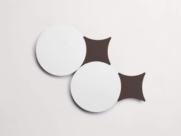 cement | pavimenti act I | sofia white circle + charcoal losange (bundle) 