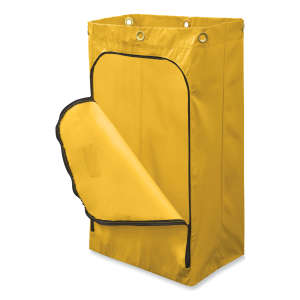 Rubbermaid Commercial, 24 Gal Vinyl Bag for Traditional Janitorial Cleaning Carts, Yellow